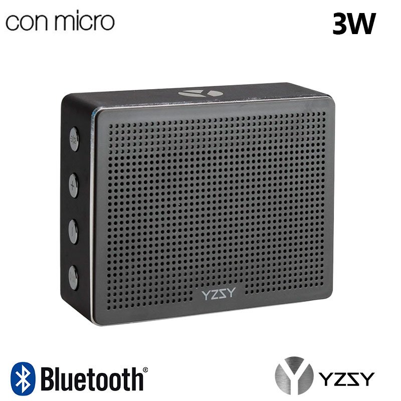 Altavoz Bluetooth Rectangular Metal YZSY Minti Black ServiPhone