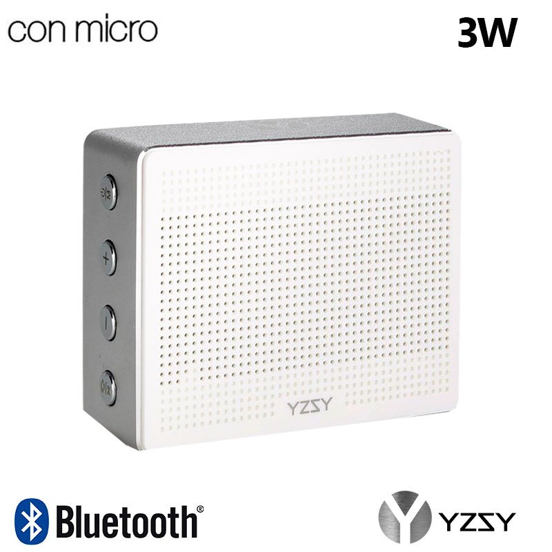 Altavoz Bluetooth Rectangular Metal YZSY Minti Silver ServiPhone