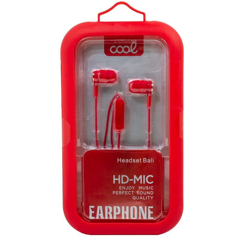 Auriculares 3,5 mm COOL Bali Stereo Con Micro Rojo ServiPhone