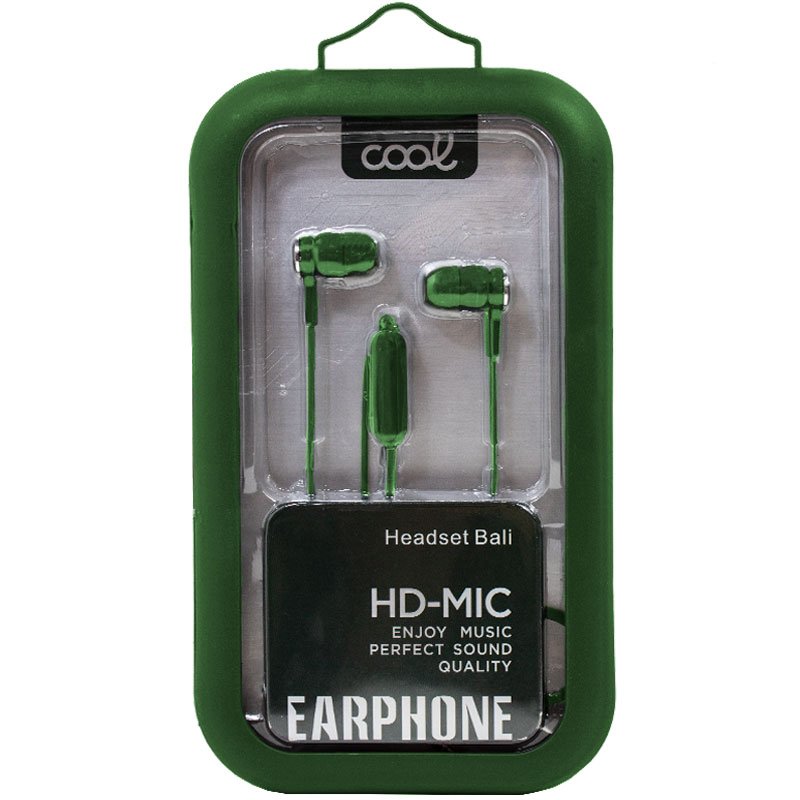 Auriculares 3,5 mm COOL Bali Stereo Con Micro Verde ServiPhone