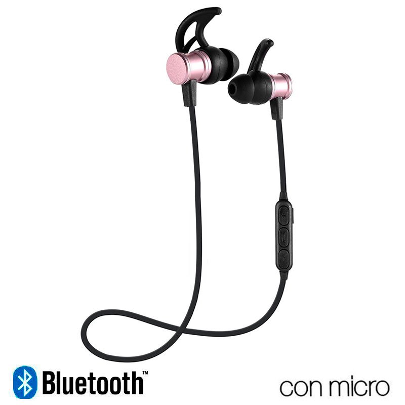 Auriculares Stereo Bluetooth Deportivos COOL Magnetic Rosa ServiPhone