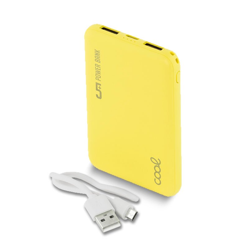 Bateria Externa Micro-usb Power Bank 5000 mAh COOL Leather Amarillo ServiPhone