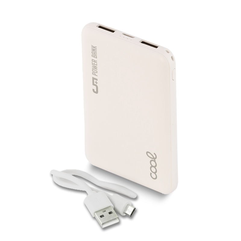 Bateria Externa Micro-usb Power Bank 5000 mAh COOL Leather Blanco ServiPhone