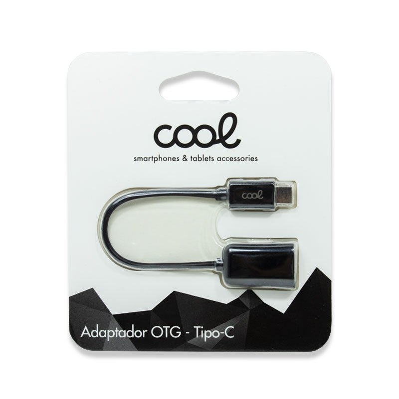 Cable Entrada USB OTG Tipo-C Universal COOL (Negro) ServiPhone