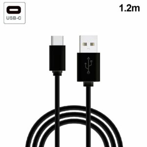 Cable USB Compatible COOL Universal TIPO-C (1.2 metros) Negro ServiPhone