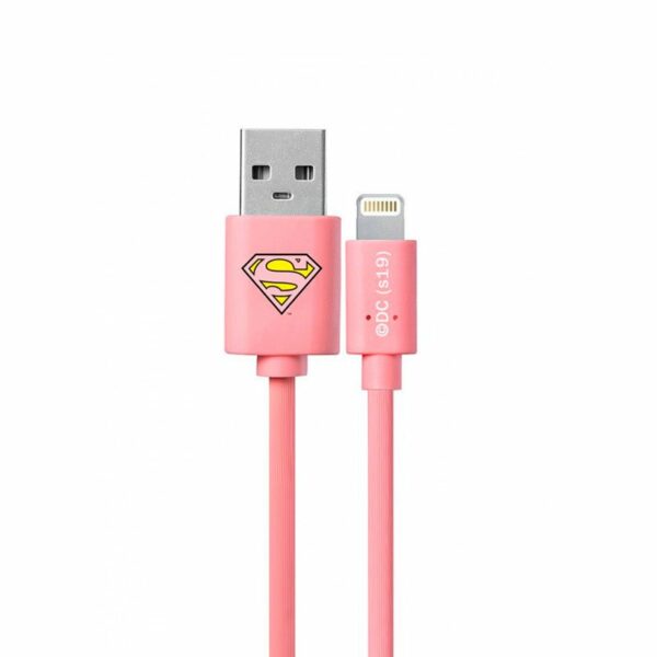 Cable USB Licencia DC Superman Lightning iPhone 6 / 7 / 8 / X / XR ServiPhone