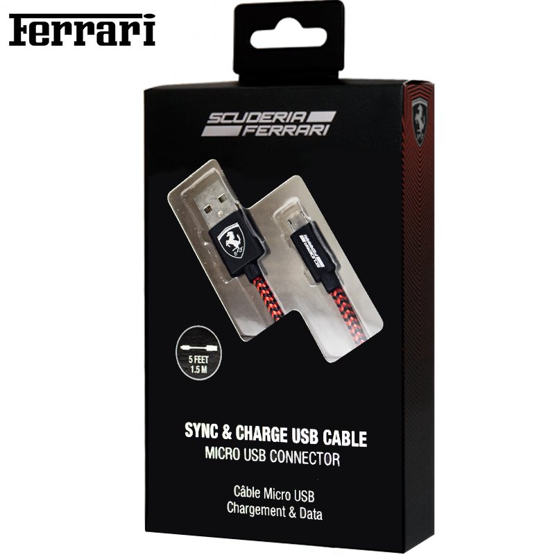 Cable USB Licencia Ferrari Universal Micro-USB ServiPhone