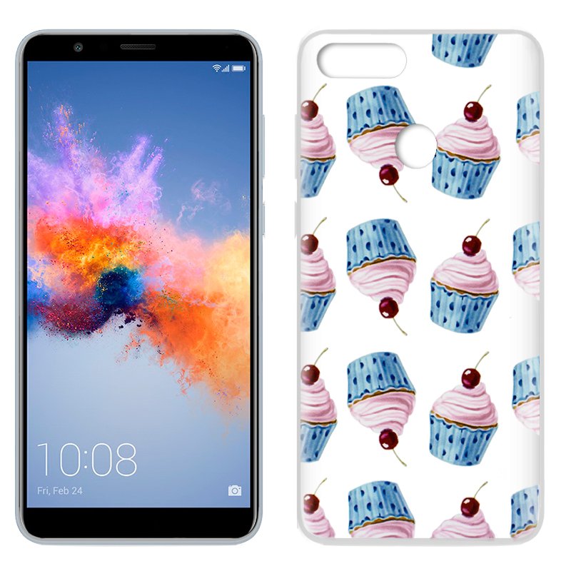 Carcasa Huawei Honor 7X Clear Cup Cakes ServiPhone