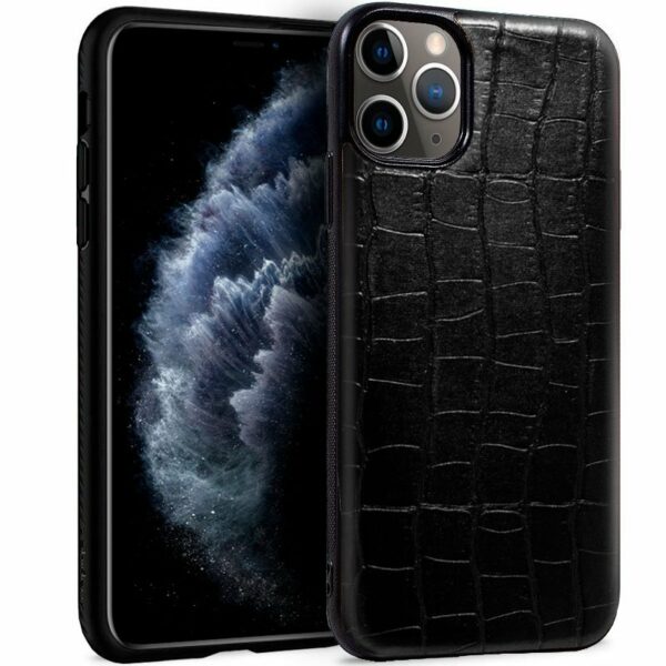 Carcasa iPhone 11 Pro Leather Crocodile Negro ServiPhone