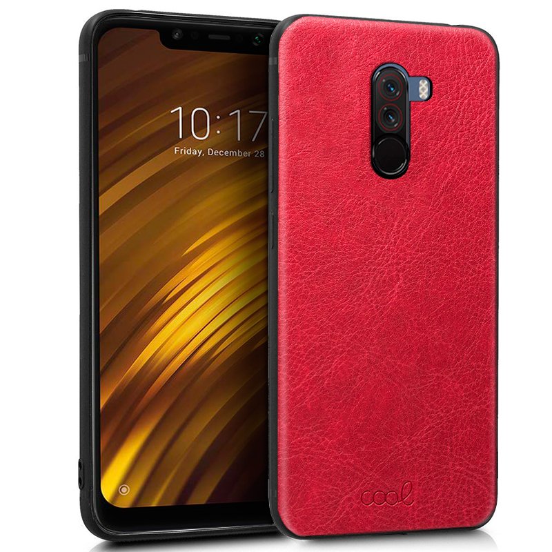 Carcasa Xiaomi Pocophone F1 Leather Piel Rojo ServiPhone