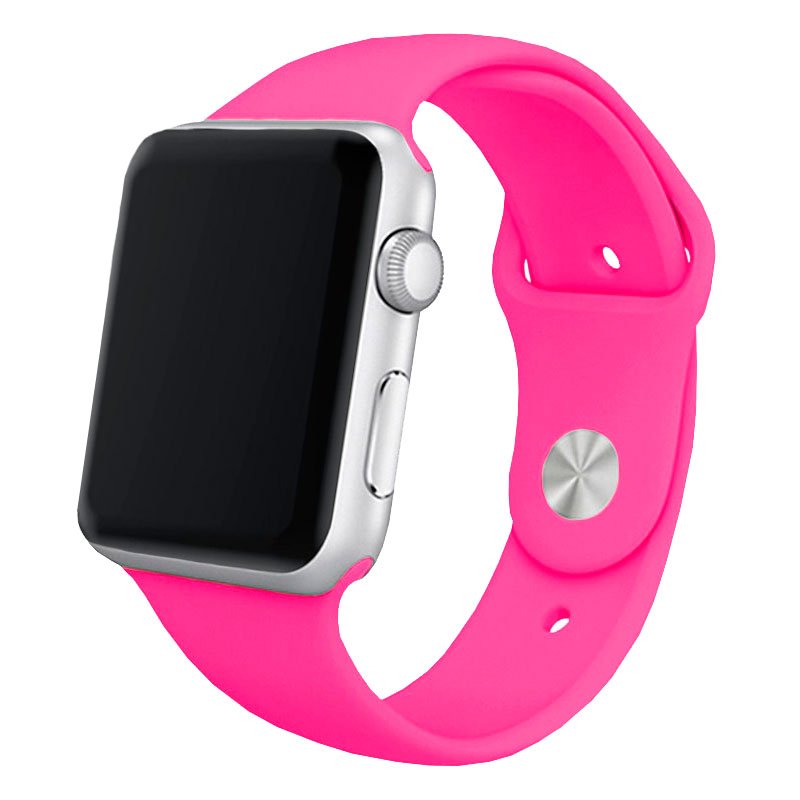 Correa Apple Watch Series 1 / 2 / 3 / 4 / 5 / 6 / SE (42 / 44 mm) Goma Fucsia ServiPhone