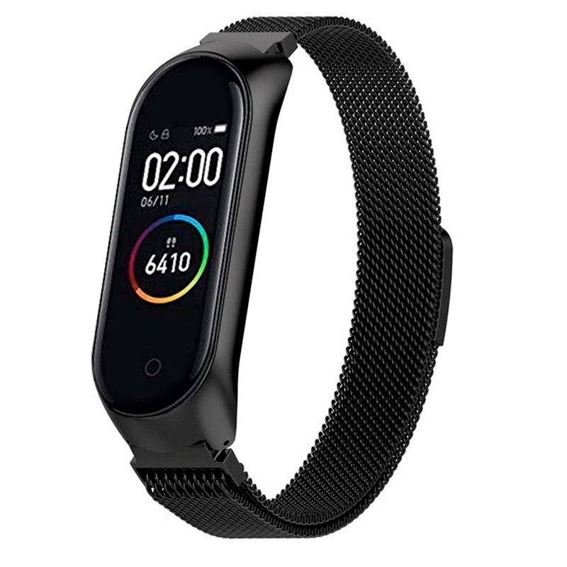 Correa Xiaomi Mi Band 3 / Mi Band 4 Metal Negro ServiPhone