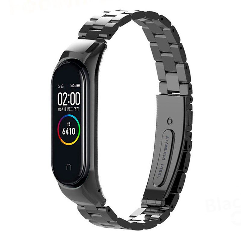 Correa Xiaomi Mi Band 4 / 3 Steel Negro -  - Tu Tienda  de Smartphones, Tablets y Accesorios