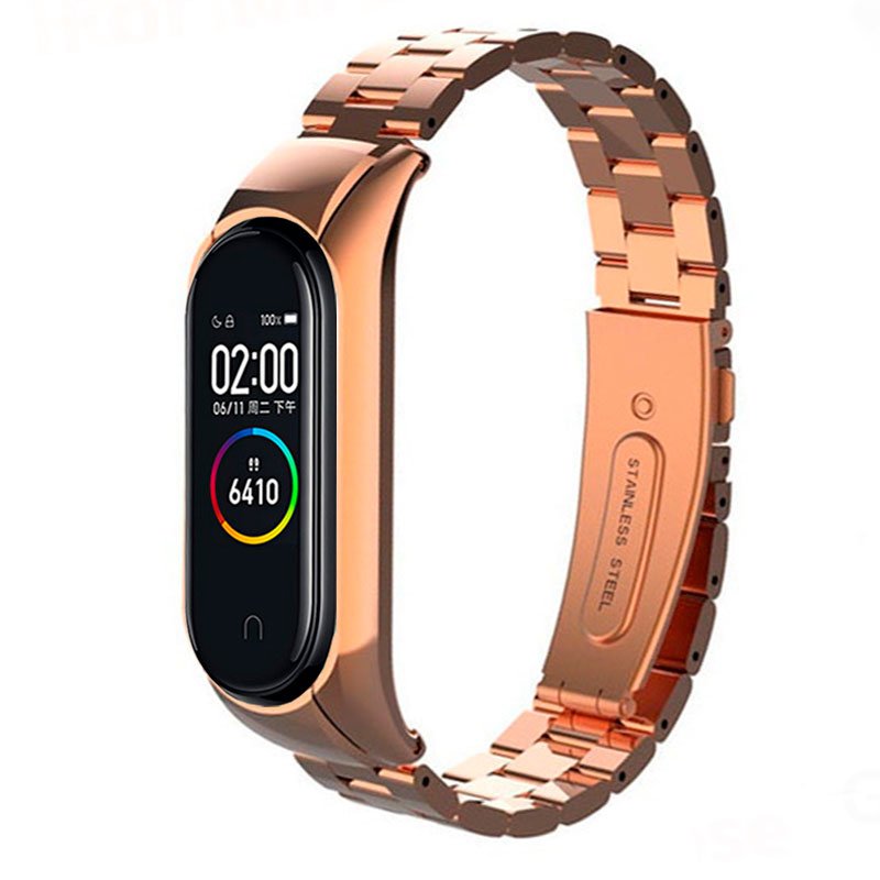 Correa Xiaomi Mi Band 4 / 3 Steel Oro Rosa ServiPhone