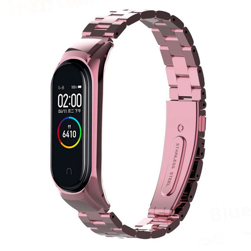 OcioDual Correa de Metal Plata para Xiaomi Mi Smart Band 3/4