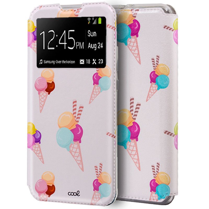 Funda Flip Cover Alcatel 1B (2020) Dibujos Helados ServiPhone