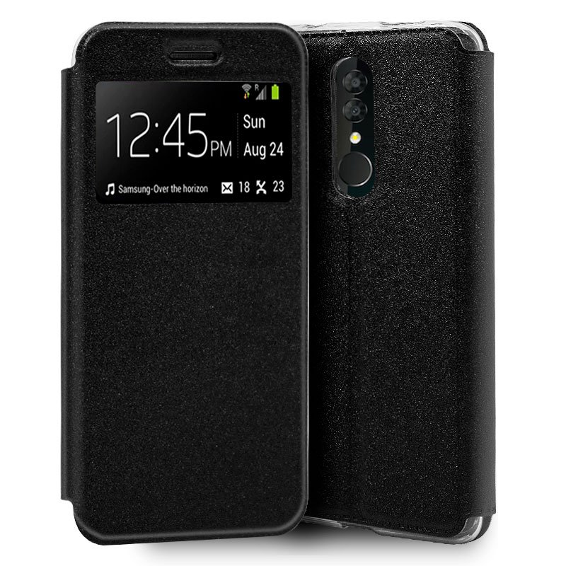 Funda Flip Cover Alcatel 3 (2019) Liso Negro ServiPhone