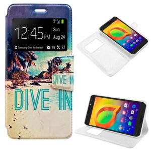 Funda Flip Cover Alcatel A3 Dibujos Beach ServiPhone