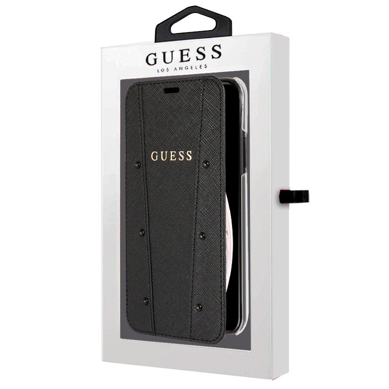 Funda Flip Cover IPhone XS Max Licencia Guess Negro ServiPhone