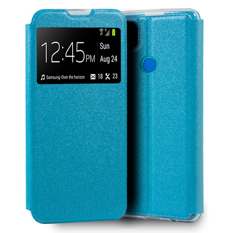 Funda Flip Cover Xiaomi Redmi 9C Liso Celeste ServiPhone