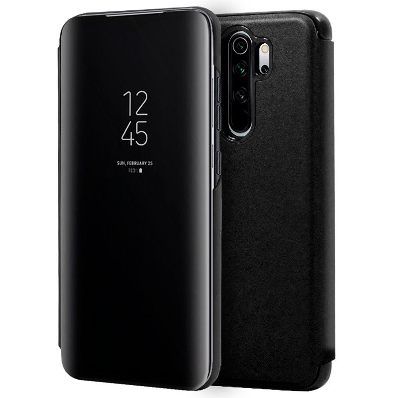 Funda Flip Cover Xiaomi Redmi Note 8 Pro Clear View Negro ServiPhone