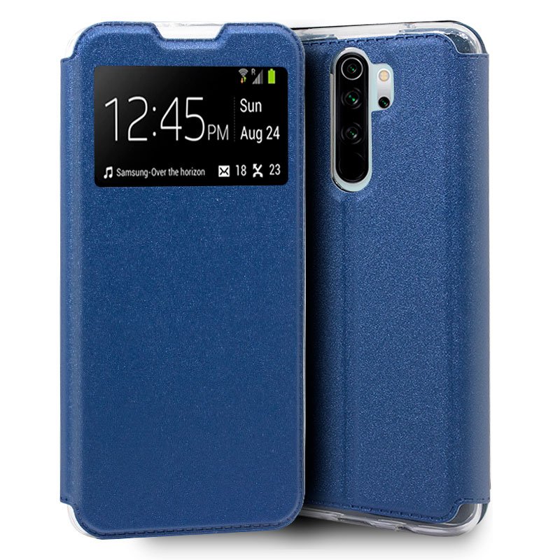 Funda Flip Cover Xiaomi Redmi Note 8 Pro Liso Azul ServiPhone