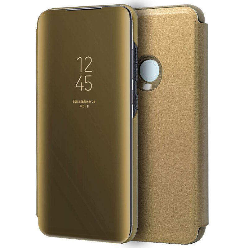 Funda Flip Cover Xiaomi Redmi Note 8T Clear View Dorado ServiPhone