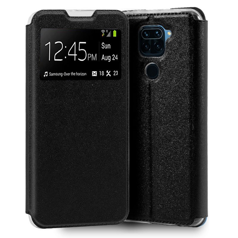 Funda Flip Cover Xiaomi Redmi Note 9 Liso Negro ServiPhone