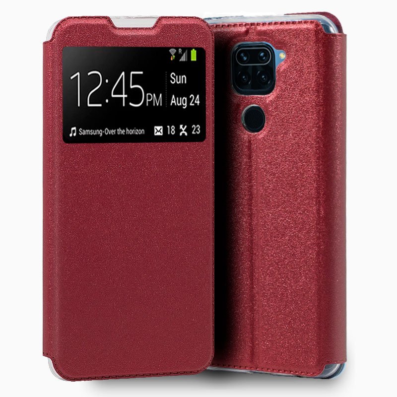 Funda Flip Cover Xiaomi Redmi Note 9 Liso Rojo ServiPhone