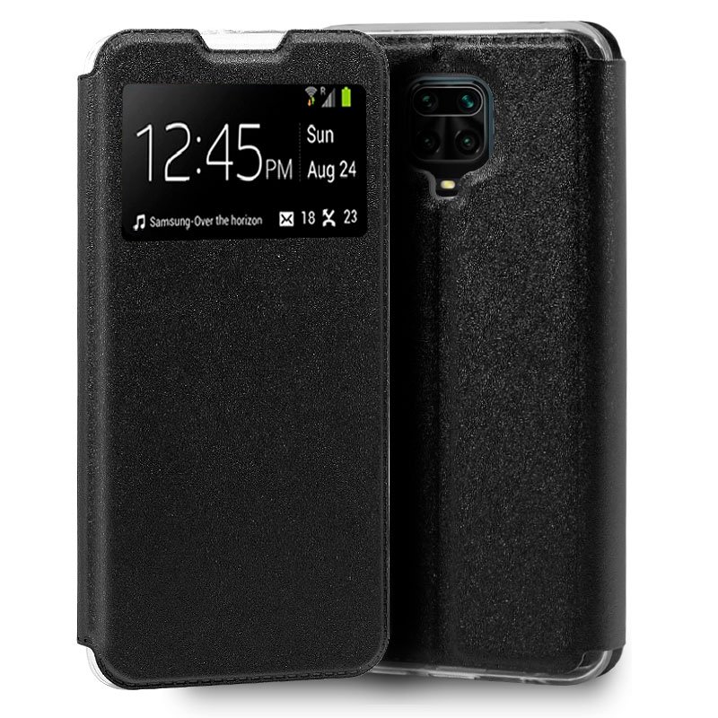 Funda Flip Cover Xiaomi Redmi Note 9S / Note 9 Pro Liso Negro ServiPhone