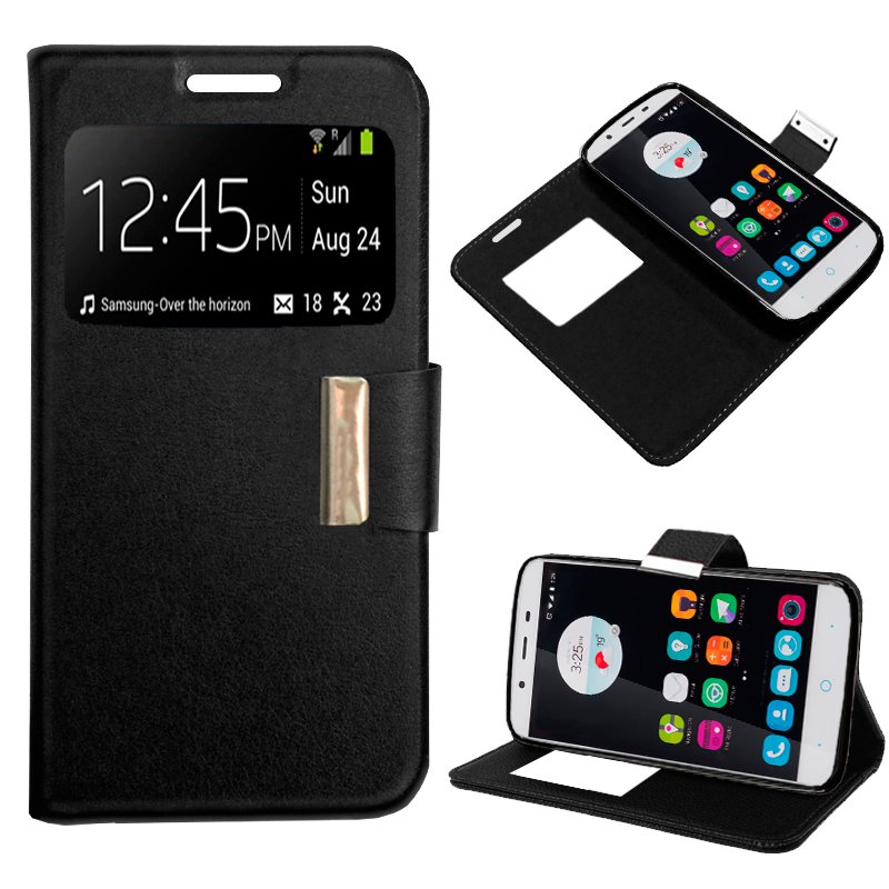 Funda Flip Cover ZTE Blade A310 Liso Negro ServiPhone