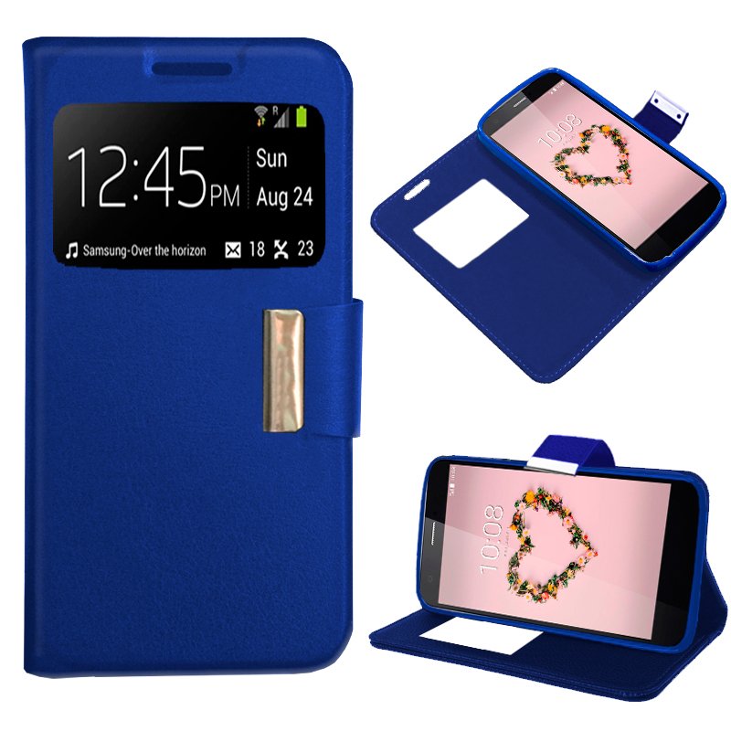 Funda Flip Cover ZTE Blade A512 Liso Azul ServiPhone