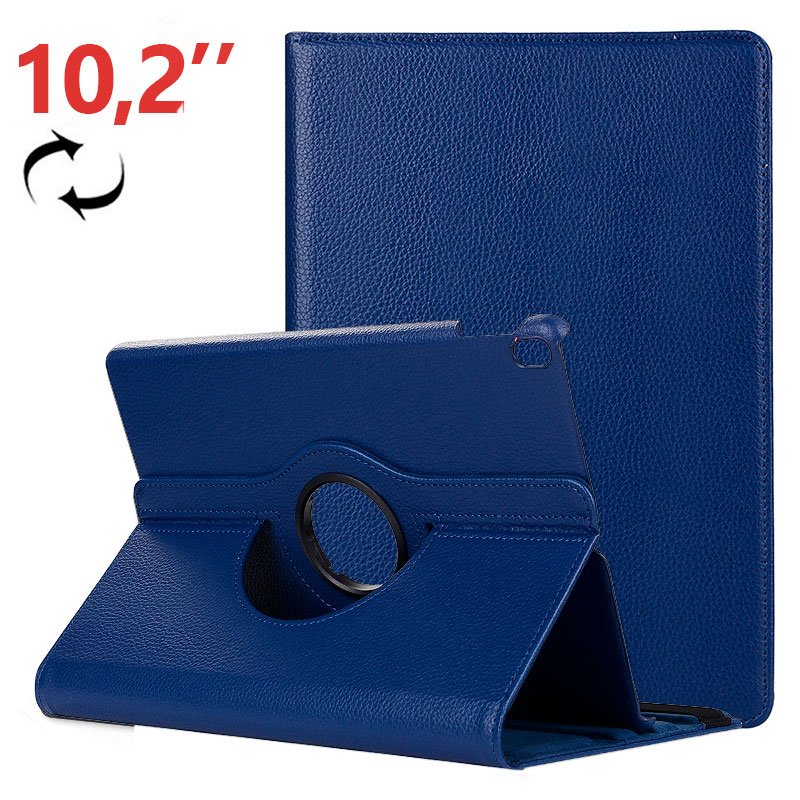 Funda iPad (2019 / 2020) 10,2 pulg Giratoria Polipiel Azul ServiPhone