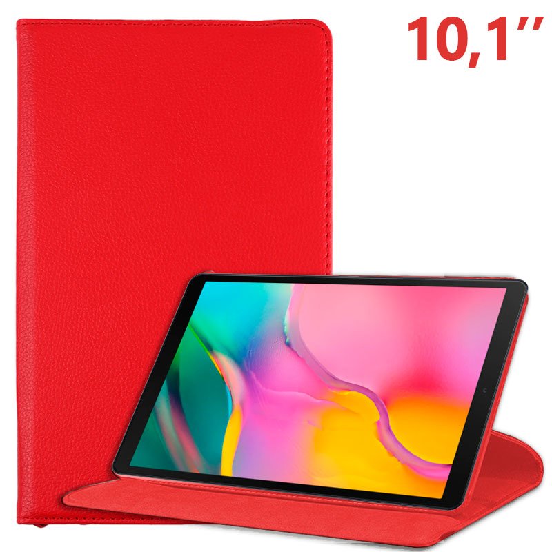 Funda Samsung Galaxy Tab A (2019) T510 / T515 Polipiel Liso Rojo 10.1 pulg ServiPhone