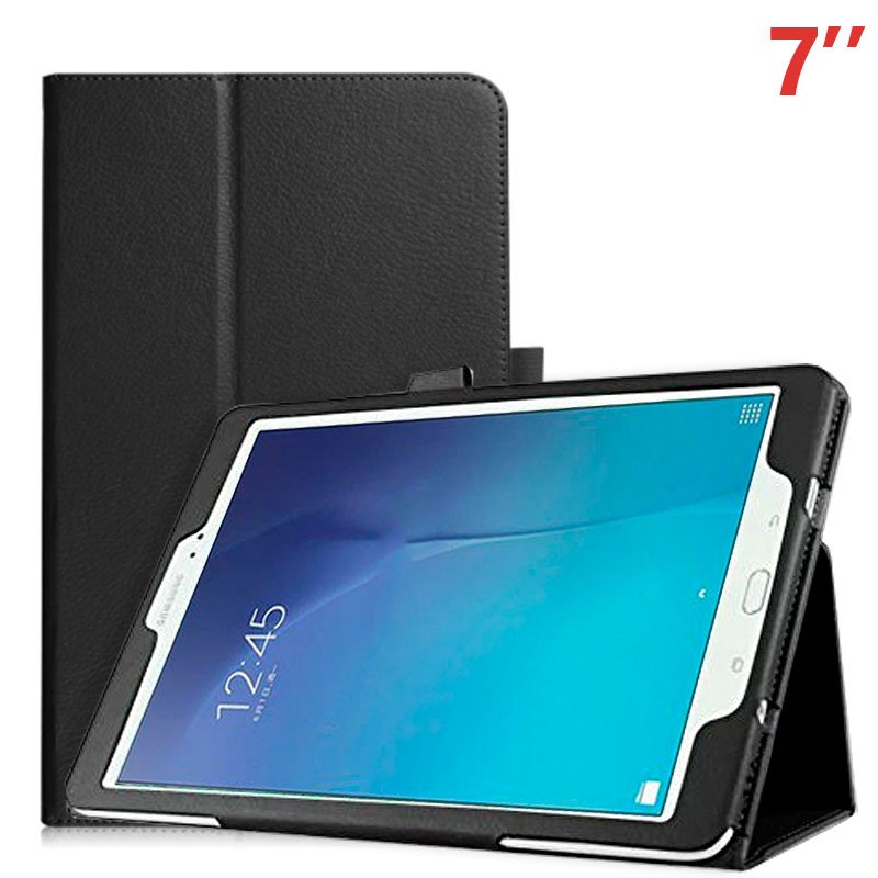 Funda Samsung Galaxy Tab A7 (2016) T280 / T285 Polipiel Negro 7 pulg ServiPhone