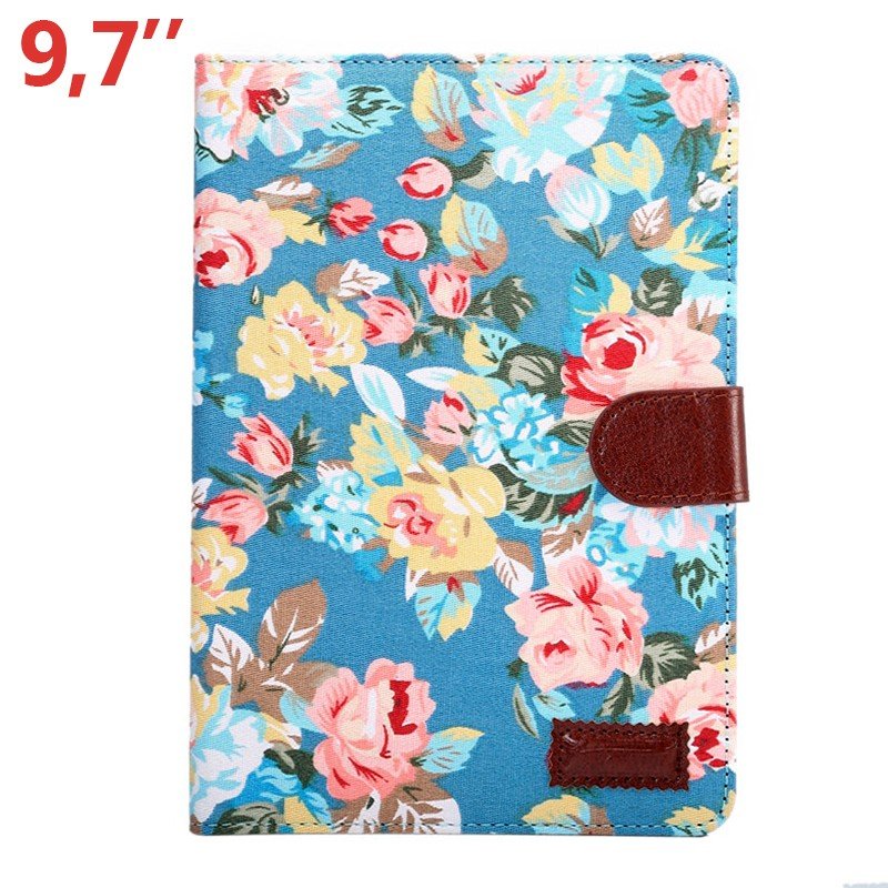 Funda Samsung Galaxy Tab S2 T810 / T813 / T815 / T819 Polipiel Flores 9.7 pulg ServiPhone