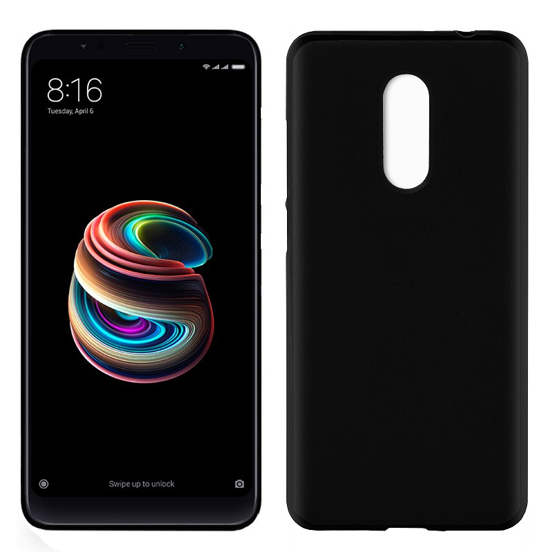 Funda Silicona Xiaomi Redmi 5 Plus (Negro) ServiPhone