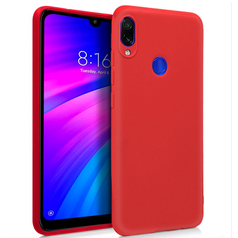 Funda Silicona Xiaomi Redmi 7 (Rojo) ServiPhone