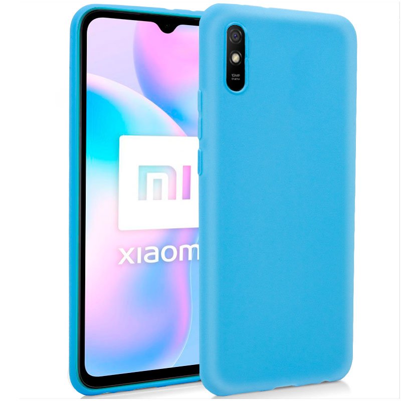 Funda Silicona Xiaomi Redmi 9A / 9AT (Celeste) ServiPhone