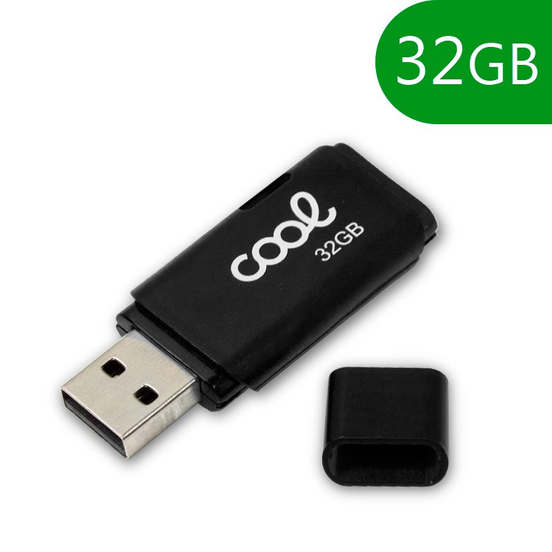 Pen Drive USB x32 GB 2.0 COOL Cover Negro ServiPhone