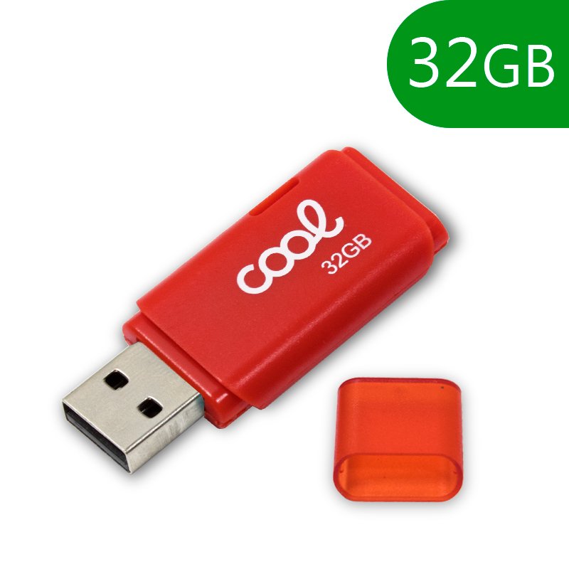 Pen Drive USB x32 GB 2.0 COOL Cover Rojo ServiPhone