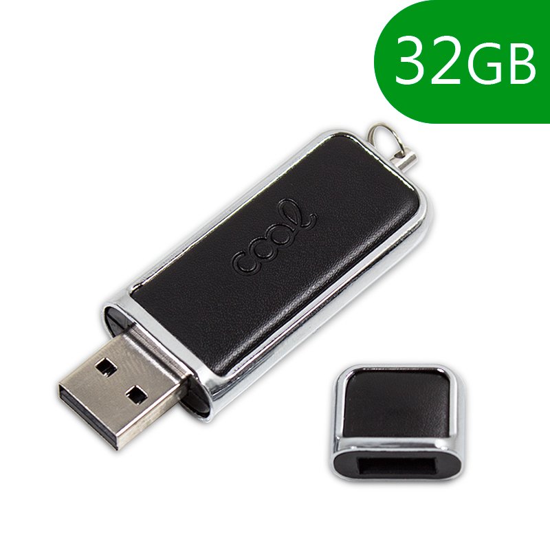Pen Drive USB x32 GB 2.0 COOL Piel Leather Negro ServiPhone
