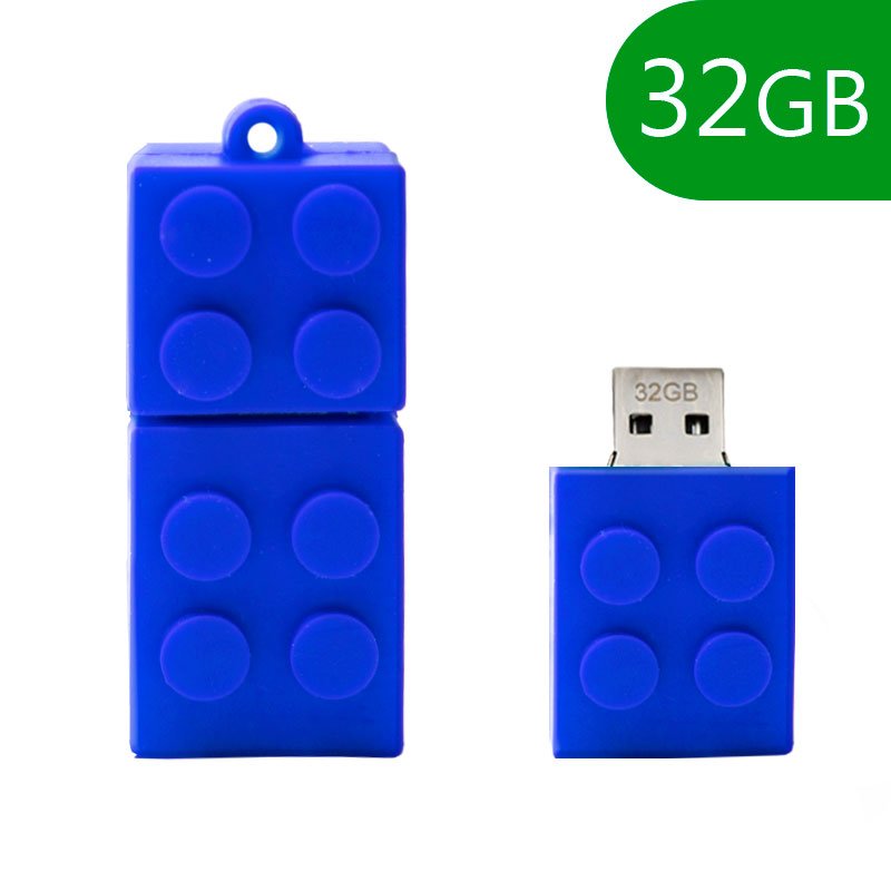 Pen Drive USB x32 GB Silicona Bloque Azul ServiPhone