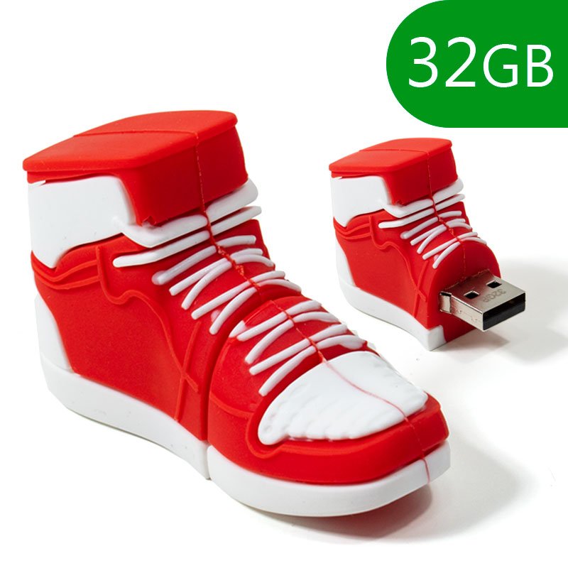 Pen Drive USB x32 GB Silicona Zapatilla Roja ServiPhone