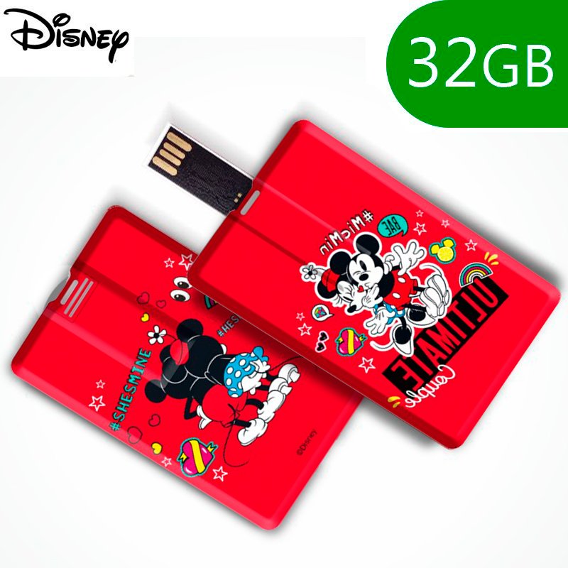 Pen Drive USB x32 GB Thin Licencia Disney Mickey and Minnie Rojo ServiPhone