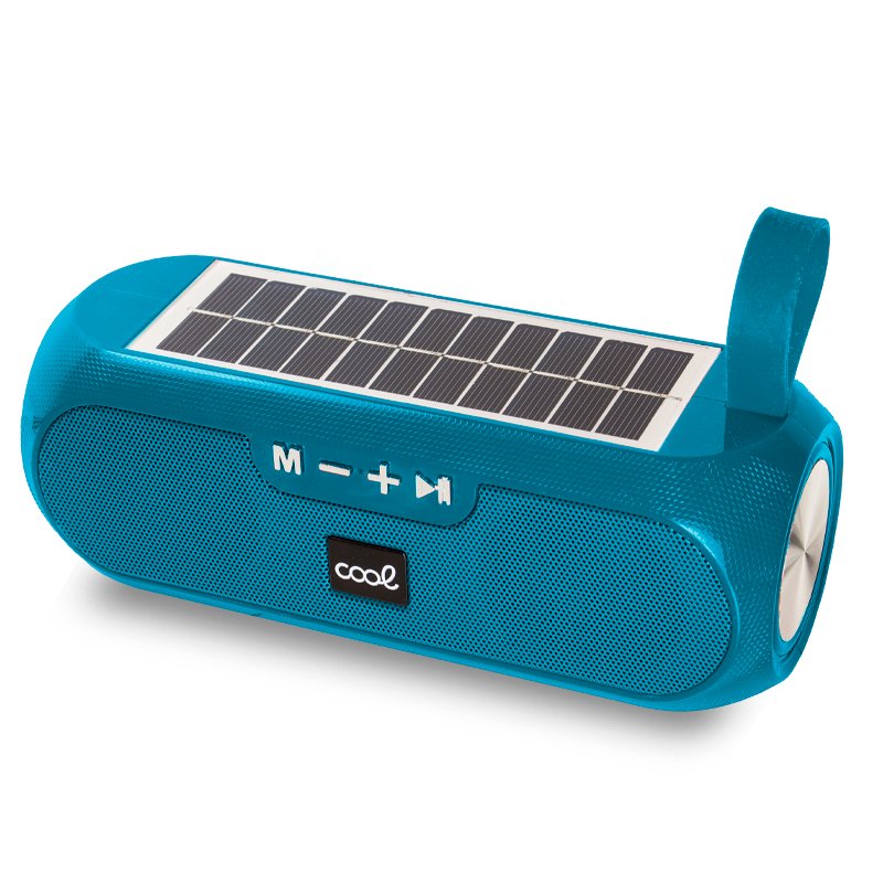 Altavoz Música Universal Bluetooth COOL Glasgow Aguamarina (10W) Con Panel Solar ServiPhone