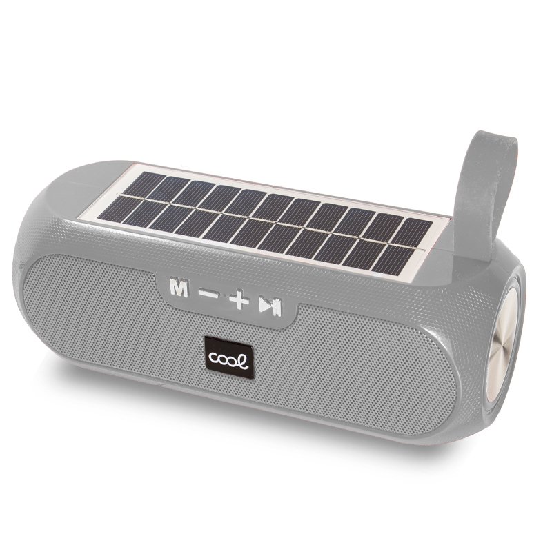 Altavoz Música Universal Bluetooth COOL Glasgow Gris (10W) Con Panel Solar ServiPhone