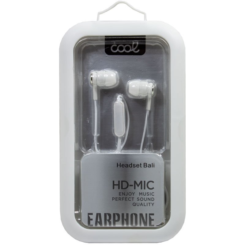 Auriculares 3,5 mm COOL Bali Stereo Con Micro Blanco