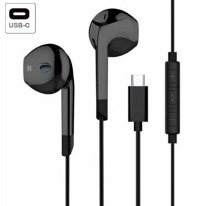 Auriculares Black COOL Classic Stereo Con Micrófono (Tipo C) ServiPhone