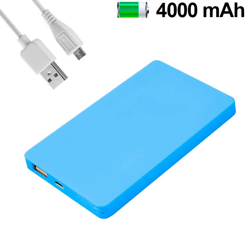 Bateria Externa Micro-usb Power Bank 4000 mAh Colour Basic Celeste COOL ServiPhone